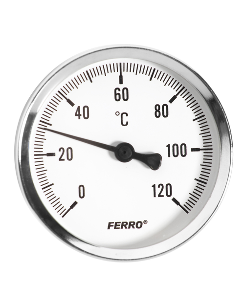 Zdjęcie: Termometr 100 mm 1/2 axialny FERRO