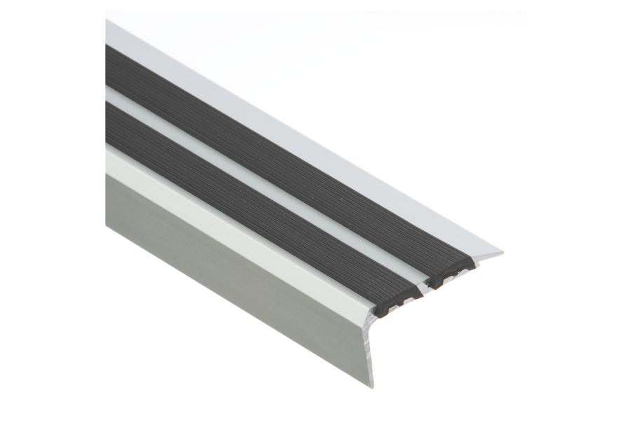 Zdjęcie: Profil schodowy szeroki z gumą 35x12 mm AL LSS ZG  0,9 m srebrny CEZAR