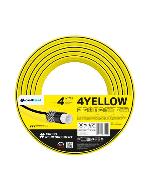 Zdjęcie: Wąż ogrodowy 4Yellow 1/2" 30 m CELLFAST