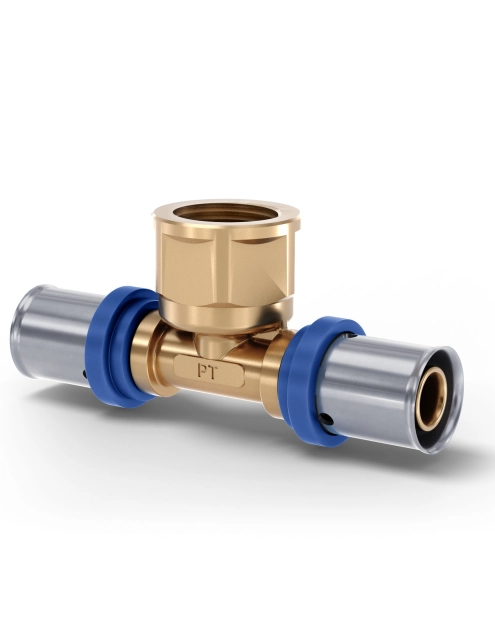 Zdjęcie: Trójnik zaciskowy gwint wewnętrzny 16/1/2 Radopress PIPELIFE