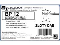 Zdjęcie: Listwa PVC BP12 L250 9/6 złoty dąb, przyokienna, dylatacyjna, tynkarska z uszczelką BELLA PLAST
