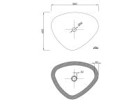 Zdjęcie: Umywalka nablatowa Trigono Trend 50 cm, trójkątna INVENA
