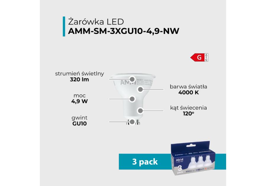 Zdjęcie: Żarówki X3 LED 4,9 W - 3 szt. DPM SOLID