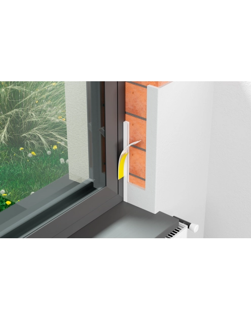 Zdjęcie: Listwa PVC BP12 Mini BU L240 6/3 biały, przyokienna dylatacyjna, tynkarska bez uszczelki BELLA PLAST