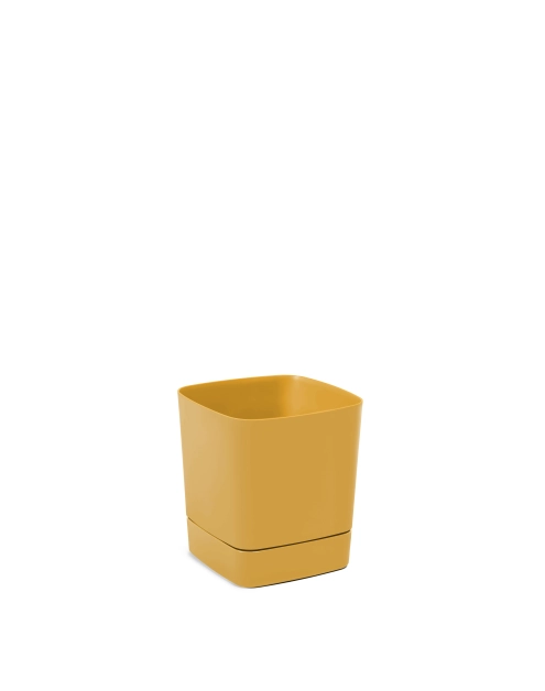 Zdjęcie: Donica z podstawką Clima 160x160 mm musztardowy LAMELA