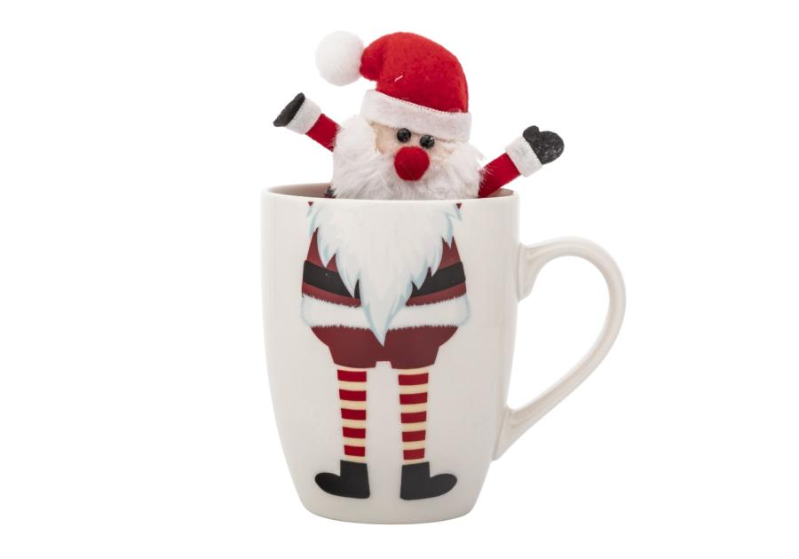 Zdjęcie: Zimowy kubek baryłka 340 ml z maskotką Mikołaj B ALTOM DESIGN