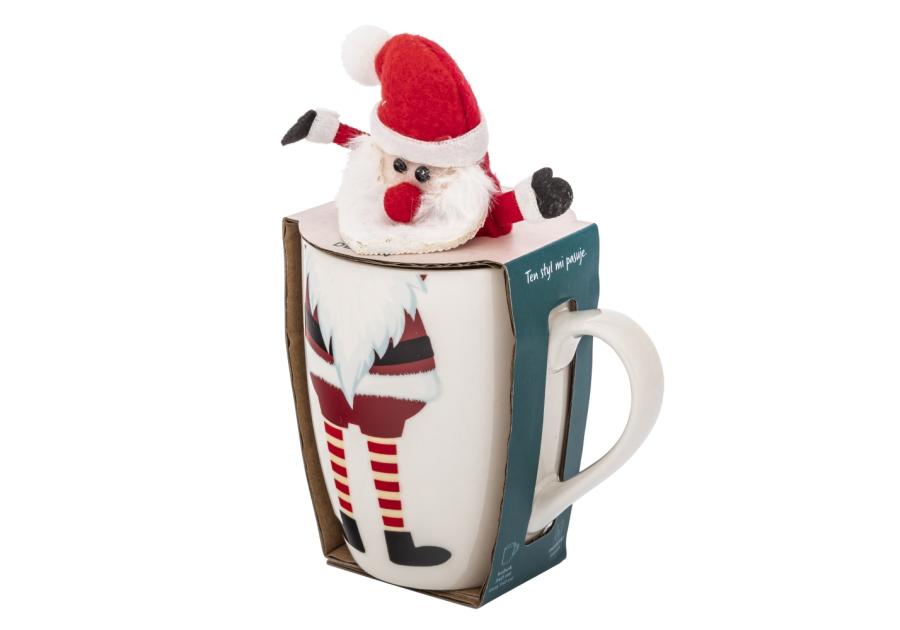 Zdjęcie: Zimowy kubek baryłka 340 ml z maskotką Mikołaj B ALTOM DESIGN