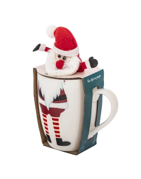 Zdjęcie: Zimowy kubek baryłka 340 ml z maskotką Mikołaj B ALTOM DESIGN