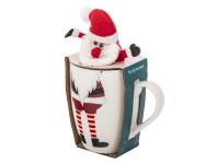 Zdjęcie: Zimowy kubek baryłka 340 ml z maskotką Mikołaj B ALTOM DESIGN
