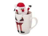 Zdjęcie: Zimowy kubek baryłka 340 ml z maskotką Mikołaj B ALTOM DESIGN