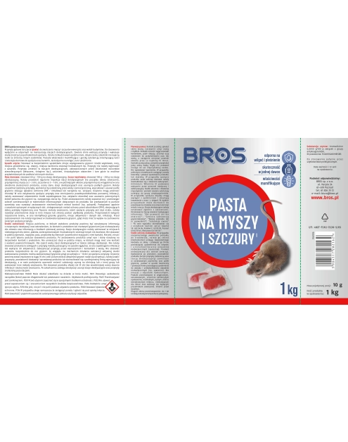 Zdjęcie: Pasta na myszy i szczury 1 kg BROS