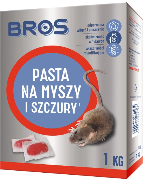 Zdjęcie: Pasta na myszy i szczury 1 kg BROS
