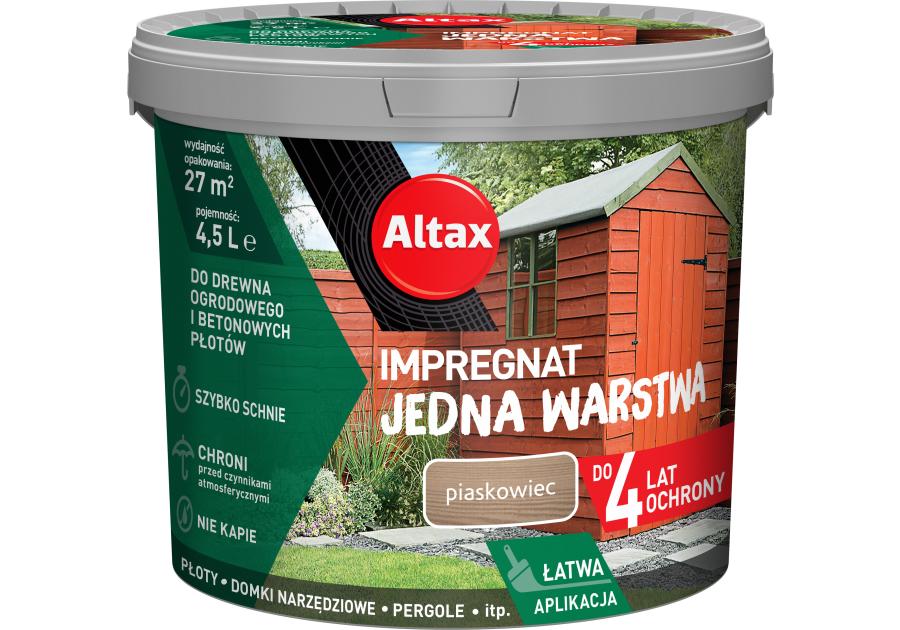 Zdjęcie: Impregnat Jedna Warstwa 4 lata 4,5 L piaskowiec ALTAX