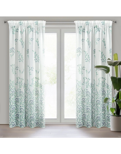 Zdjęcie: Zasłona gotowa D91 Clarissa na taśmie 140x270 cm biały EUROFIRANY