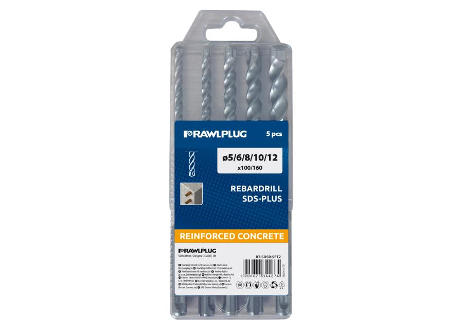 Zdjęcie: Zestaw wierteł Rebardrill SDS Plus 5 szt. RAWLPLUG