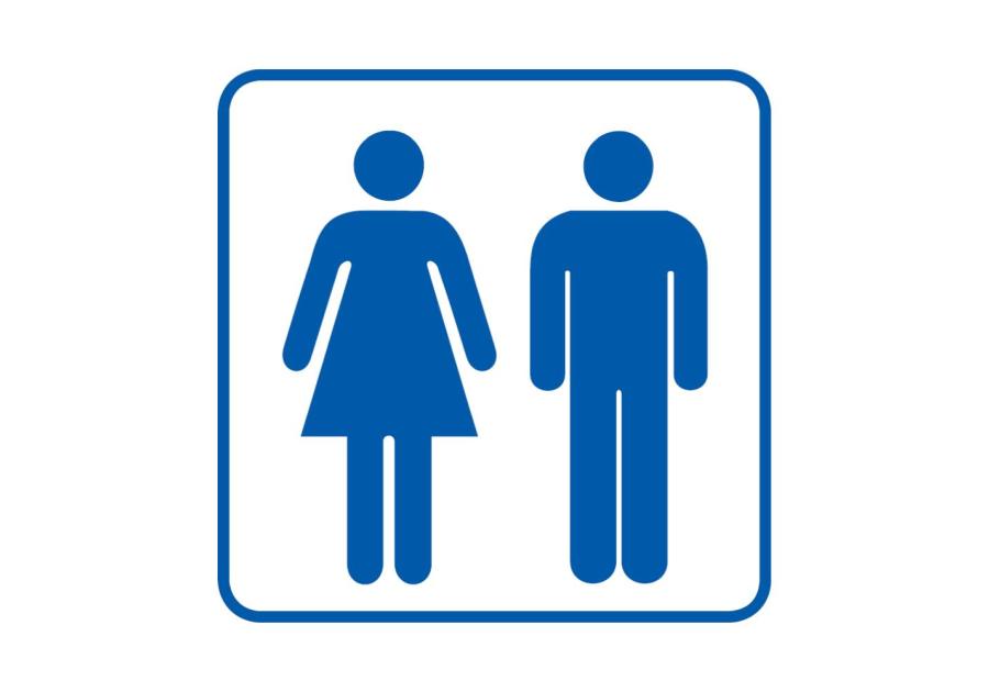 Zdjęcie: Oznaczenie "WC damskie/męskie" 14,8x14,8 cm METRO