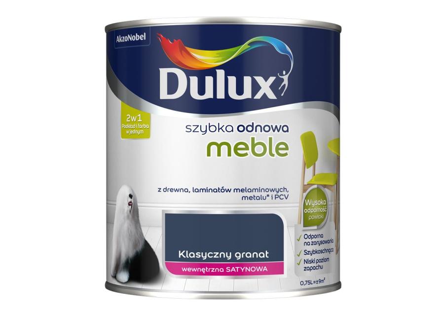 Zdjęcie: Farba Szybka Odnowa Meble klasyczny granatowy 0,75 L DULUX