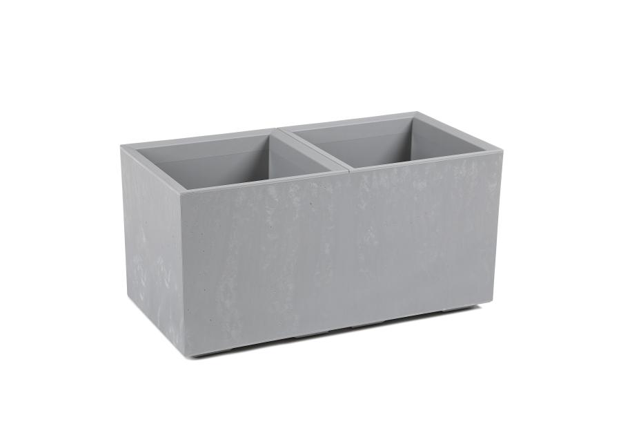 Zdjęcie: Donica Karo 80x40x40 cm beton recycled szary LAMELA
