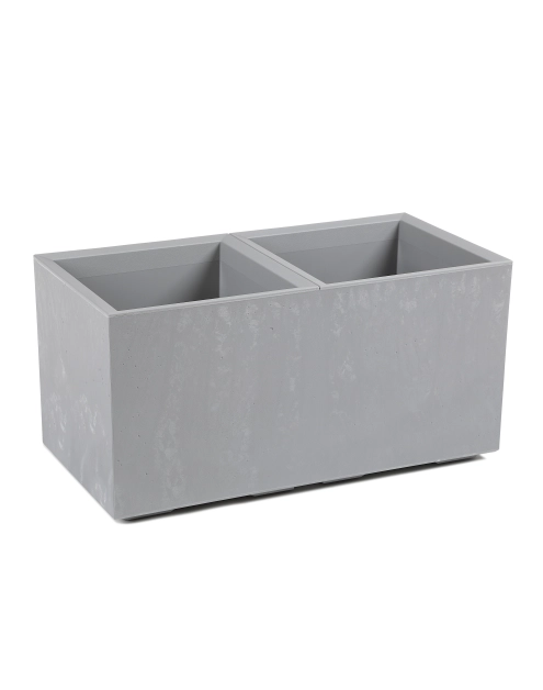 Zdjęcie: Donica Karo 80x40x40 cm beton recycled szary LAMELA