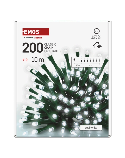 Zdjęcie: Lampki choinkowe 200 LED 10 m IP20 CW EMOS