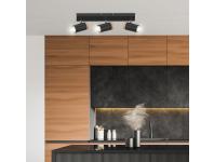 Zdjęcie: Lampa sufitowa Lagos czarny 3x15 W GU10 klosz czarno-dewniany CANDELLUX