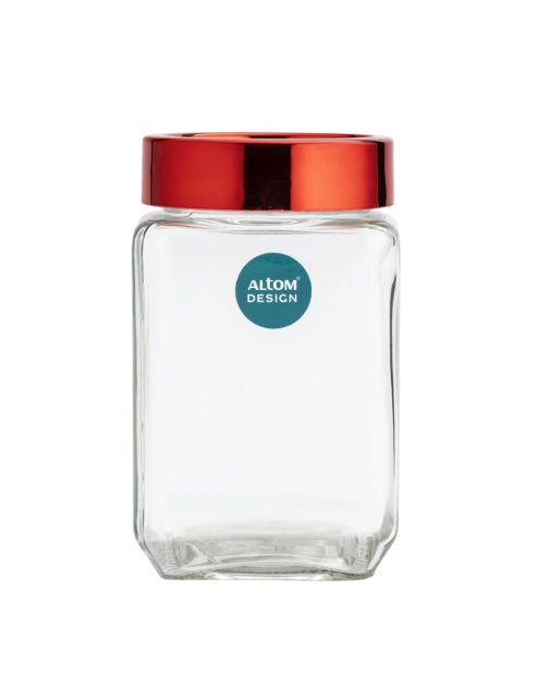 Zdjęcie: Pojemnik kwadratowy z czerwoną pokrywką 700 ml ALTOM DESIGN