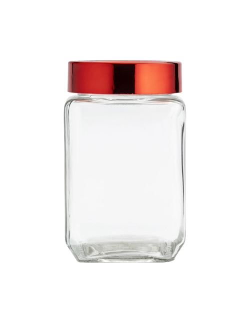 Zdjęcie: Pojemnik kwadratowy z czerwoną pokrywką 700 ml ALTOM DESIGN