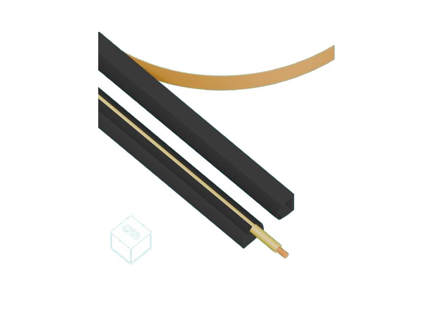 Zdjęcie: Listwa szybki montaż 8/9 1,15 m czarna AKS Zielonka