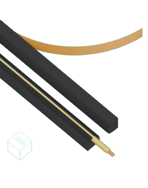 Zdjęcie: Listwa szybki montaż 8/9 1,15 m czarna AKS Zielonka