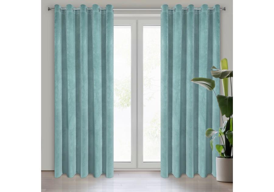 Zdjęcie: Zasłona gotowa Villa 140x250 cm turkusowy EUROFIRANY