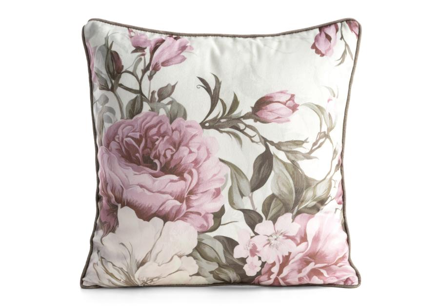 Zdjęcie: Poszewka dekoracyjna Peony 45x45 cm kremowo-różowa EUROFIRANY