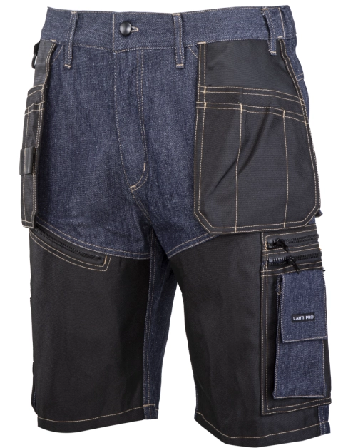 Zdjęcie: Spodenki krótkie jeans. niebieskie ze wzmocnieniami, "l", CE, LAHTI PRO