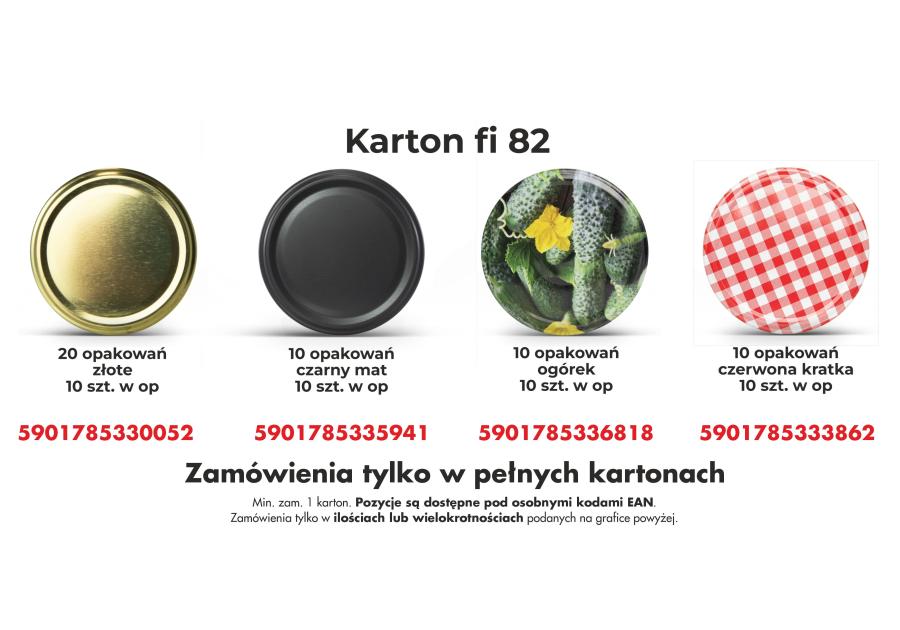 Zdjęcie: Zakrętki fi 82, ogórki, 10 sztuk PROMET