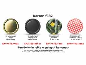 Zakrętki fi 82, ogórki, 10 sztuk PROMET