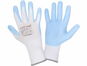 Rękawice nitrylowe  biało-niebieskie,  11, CE, LAHTI PRO