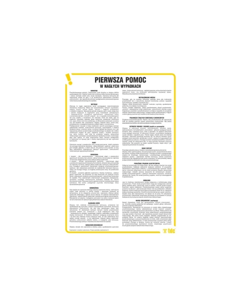 Zdjęcie: Oznaczenie "Instrukcja Pierwsza pomoc w nagłych wypadkach" 24,5x35 cm METRO