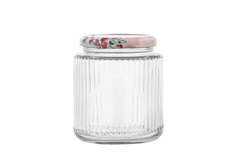 Zdjęcie: Komplet 4 słoików Spiżarnia Pani Domu ryflowanych 240 ml z 4 etykietami samoprzylepnymi ALTOM DESIGN