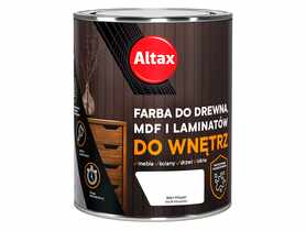 Farba do drewna,MDF i laminatów do wnętrz 0,75 L biały półmat ALTAX