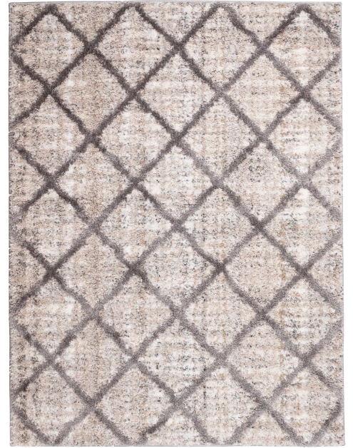 Zdjęcie: Dywan Bilbao Shaggy 120x160 cm romby beżowy MULTI-DECOR