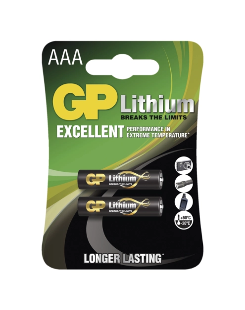 Zdjęcie: Bateria litowa GP AAA (FR03), 2BL EMOS