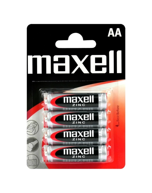 Zdjęcie: Baterie cynkowe R06 AA blister 4 sztuki MAXELL