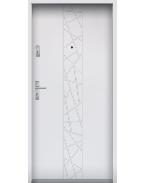 Zdjęcie: Drzwi wejściowe do mieszkań Bastion A-40 Biały 80 cm prawe OSP KR CENTER
