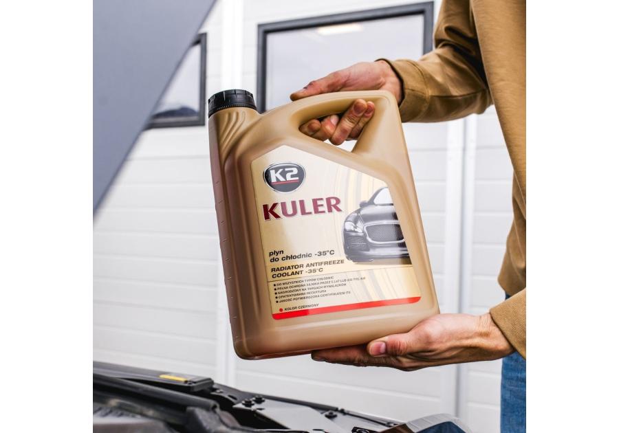 Zdjęcie: Gotowy płyn do chłodnic Kuler -35°C Czerwony 5 L K2