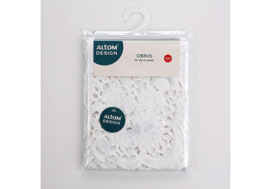 Zdjęcie: Obrus 80x80 cm biały ażurowa Łąka ALTOMDESIGN