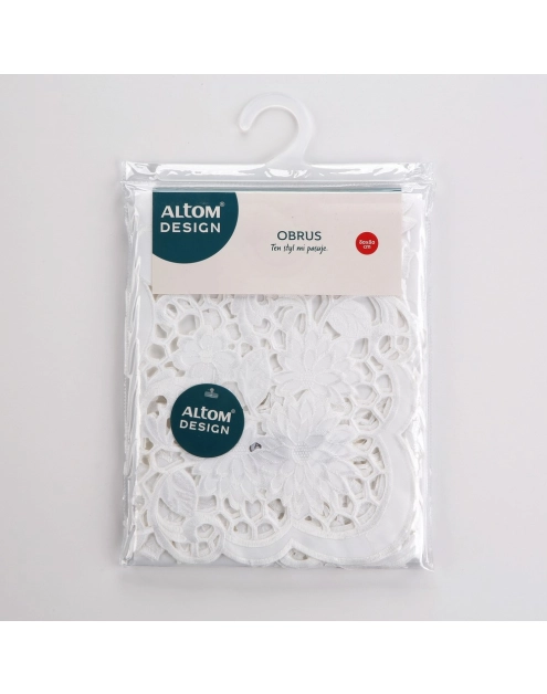 Zdjęcie: Obrus 80x80 cm biały ażurowa Łąka ALTOMDESIGN