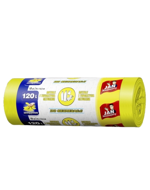 Zdjęcie: Worki do segregacji żółty Easy Pack 120 L - 10 szt. JAN NIEZBĘDNY