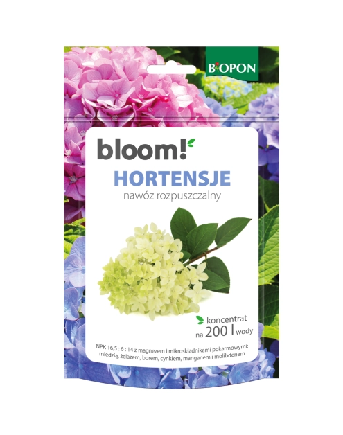 Zdjęcie: Nawóz rozpuszczalny do hortensji 200 g BOPON BLOOM!