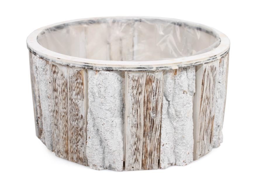 Zdjęcie: Doniczka drewniana 25x25x12 cm okrągła TIN TOURS