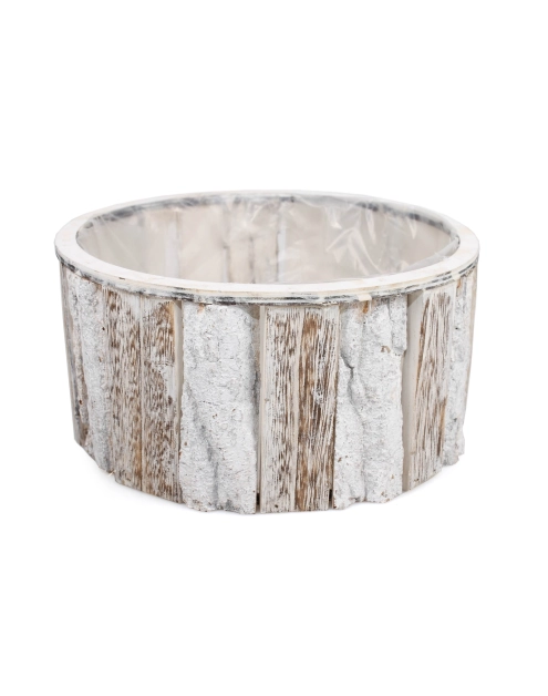 Zdjęcie: Doniczka drewniana 25x25x12 cm okrągła TIN TOURS