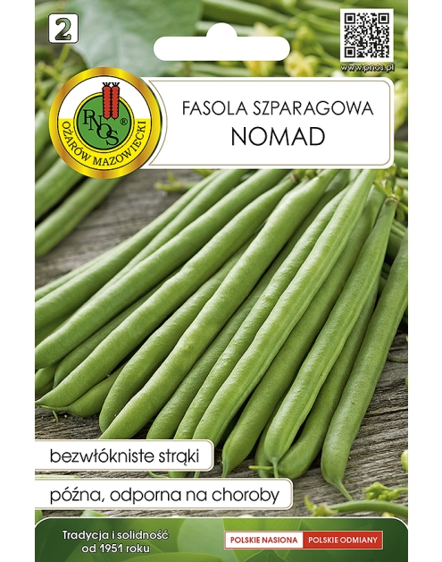Zdjęcie: Fasola szparagowa zielona Karłowa Nomad 20 g PNOS